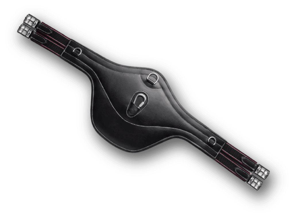 LEATHER CHEPLESS CURVED SHAPE GIRTH - Premium Leather Equestrian Manufacturer