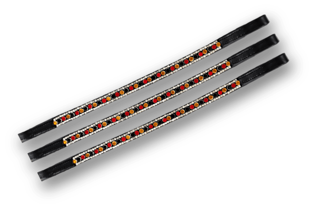 LEATHER CRYSTAL BROWBAND - Premium Leather Equestrian Manufacturer