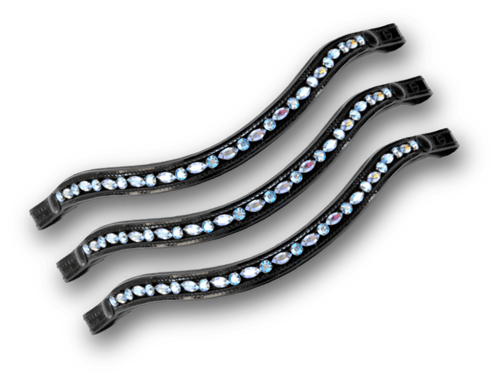 LEATHER CRYSTAL BROWBAND - Premium Leather Equestrian Manufacturer