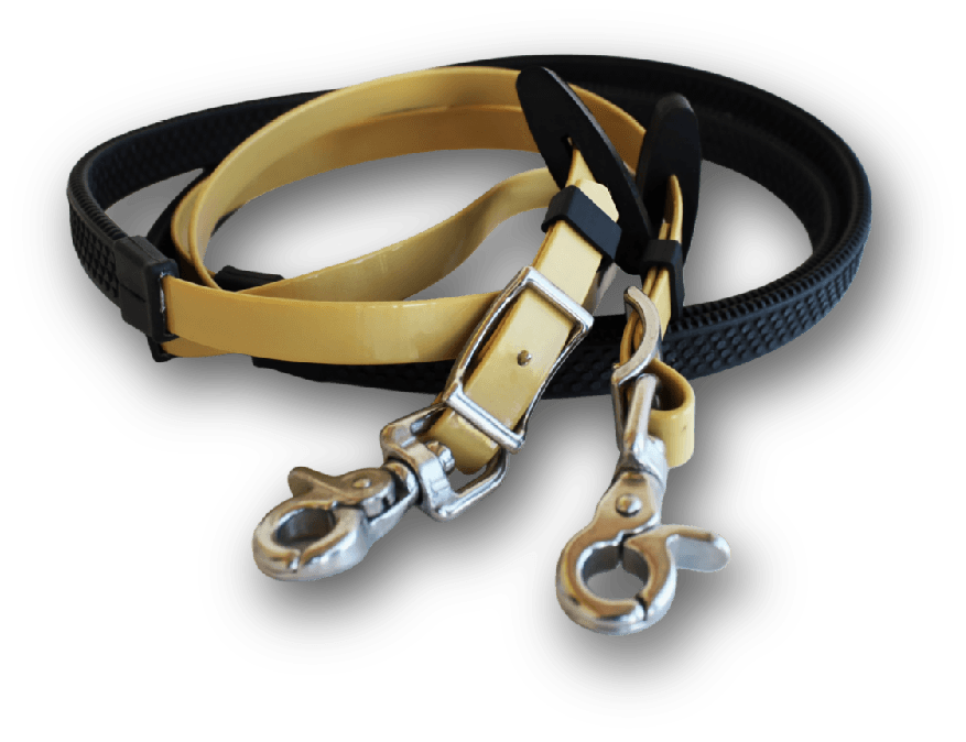 PVC RUBBER REINS - Premium Leather Equestrian Manufacturer